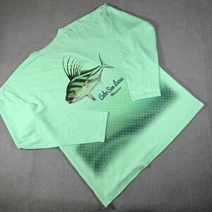 Cabo Joe Fishing T-Shirt Long Sleeve‎ Cabo San Lucas Mexico Teal XL